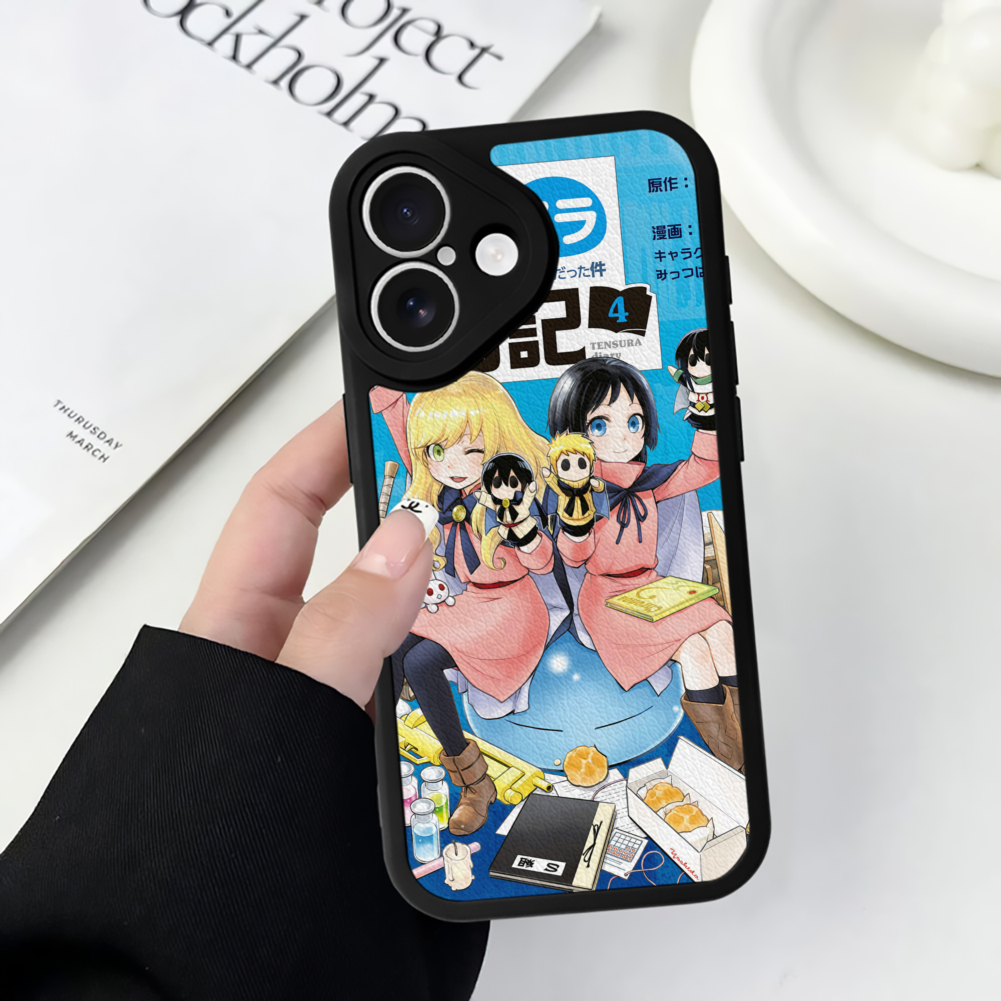 （画像用） 転スラ Regarding Reincarnated to Slime 【iPhone 16シリーズ対応】シリコンスマホケース（レザー調） 材質：シリコン